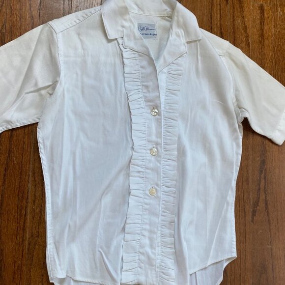 Vintage Bill Atkinson Glen of Michigan Blouse Womens Size Small Tuxedo Button Up - Picture 6 of 12